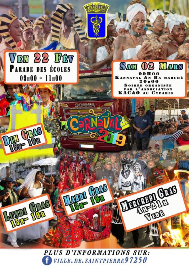 Programme carnaval de Saint Pierre 2019