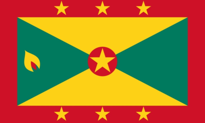 Habituez vous au drapeau de Grenade. Il y en a partout dans l'île.