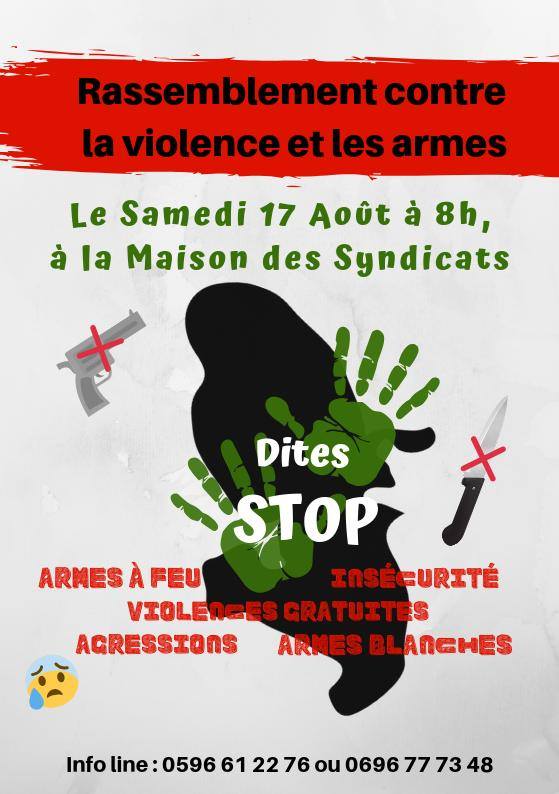 Mobilisation contre les violences gratuites samedi 17 août 8h à la maison des syndicats.