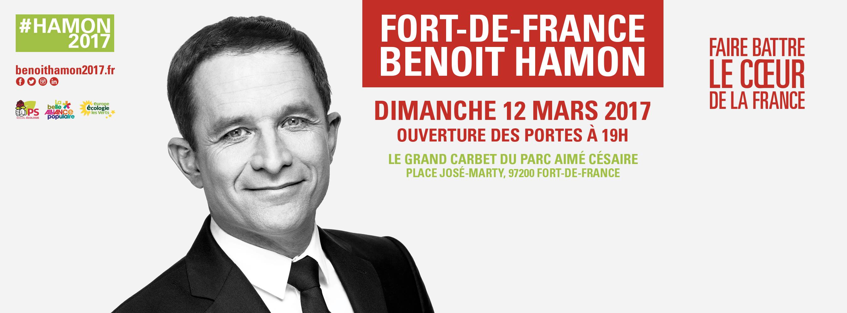 Benoit HAMON en MARTINIQUE nous allons connaître la force des socialistes du pays !