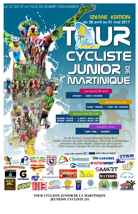 Dossier /12ème  TOUR CYCLISTE JUNIOR DE MARTINIQUE Par  Patrick NORESKAL