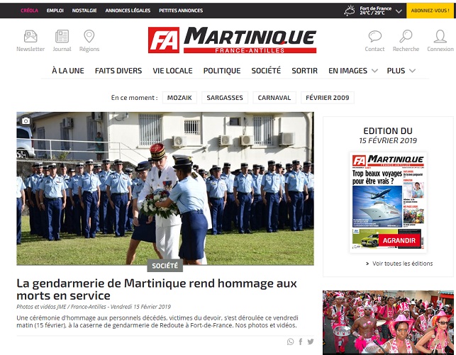 France Antilles change la maquette de son site Internet. 