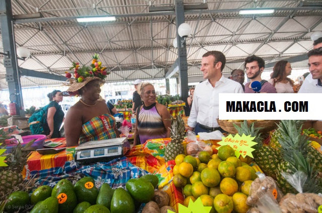 Emmanuel Macron en Martinique Photo Serge Boissard