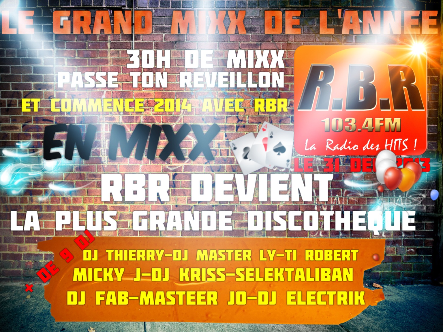 Radio Banlieue Relax, la radio de la cité DILLON, à Fort de France annonce LE GRAND MIXX DE L’ANNEE - 30h de mix non-stop sur RBR