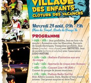 FRANCOIS: Un village des enfants pour clôturer les vacances.