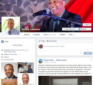 [André Lesueur] victime d'un piratage  de son compte personnel Facebook  !