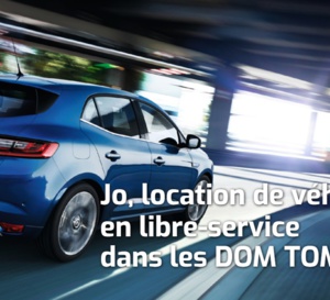 Jo, la nouvelle formule digitale de location de voitures en Martinique, Guadeloupe et Guyane.
