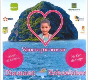 Le nouveau challenge du petit Christophe 10 ans: Diamant Fort-de-France à la nage !