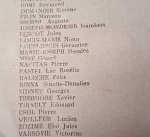 Voici la première liste dirigée par Alfred MARIE JEANNE en 1971